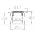 Perfil de Aluminio Para Tiras Led Bajo Mesada 1715